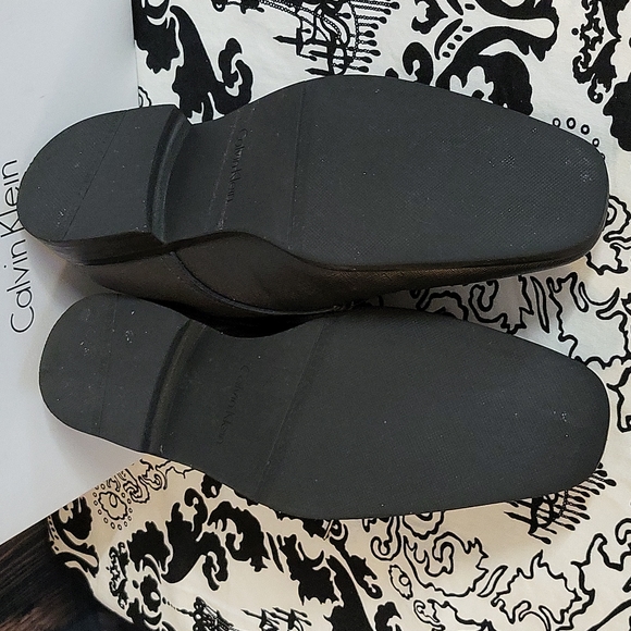 Calvin Klein Men's Black Leather Dress Shoes Size 8.5 (Like New) - Picture 5 of 10